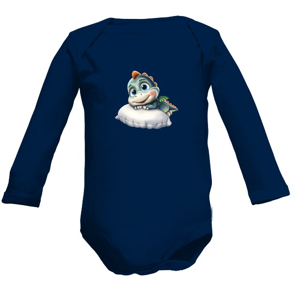 Dětské body Long  s potiskem Body s roztomilým dráčkem