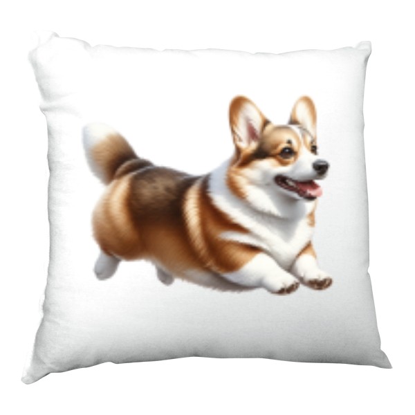 Polštář saténový s potiskem WELSCH corgi