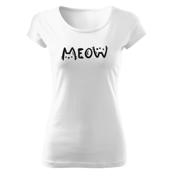 Tričko s potiskem Kočičí triko meow