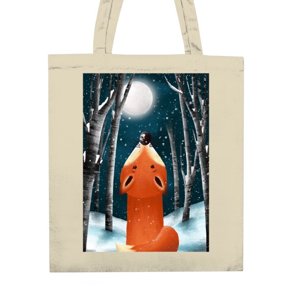 Nákupní taška unisex s potiskem Liška v lese