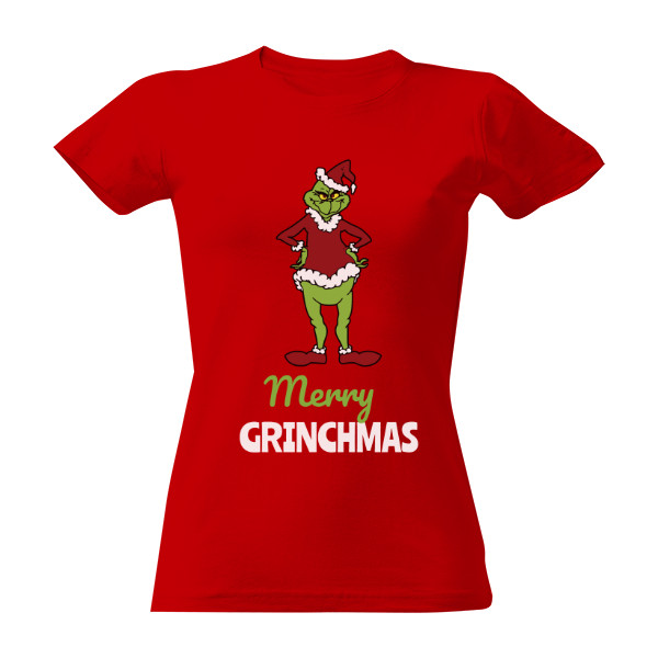 Tričko s potiskem Merry Grinchmas