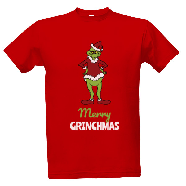 Tričko s potiskem Merry Grinchmas